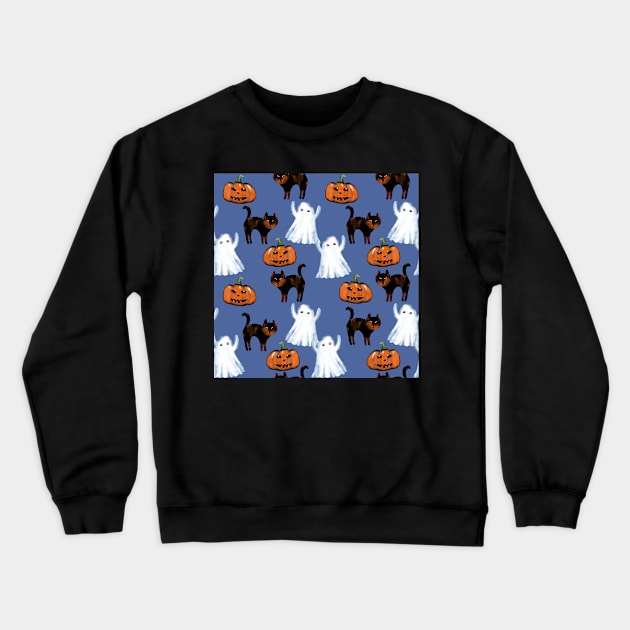 Halloween Pattern Crewneck Sweatshirt by okpinsArtDesign